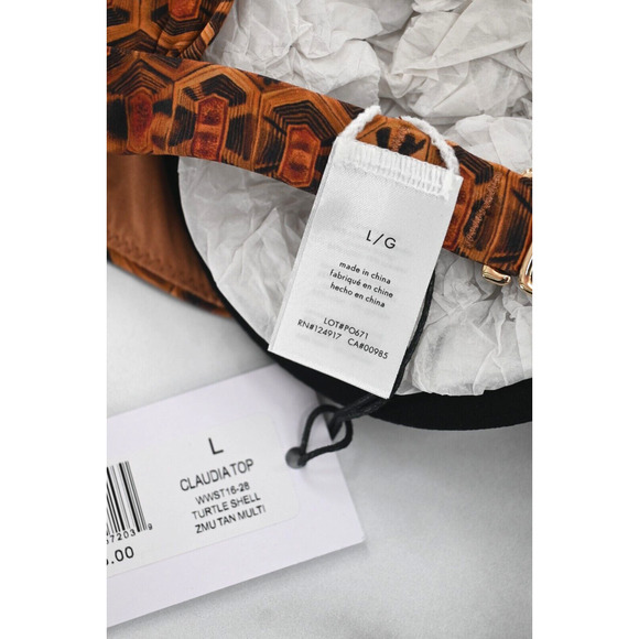 WeWoreWhat Turtle Shell Claudia Top Delilah Bottom Bikini Separates or Set L XL - Picture 8 of 10